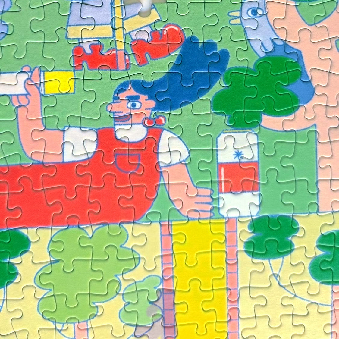 RYE by Aysha Tengiz – close-up of the assembled jigsaw puzzle with one missing piece