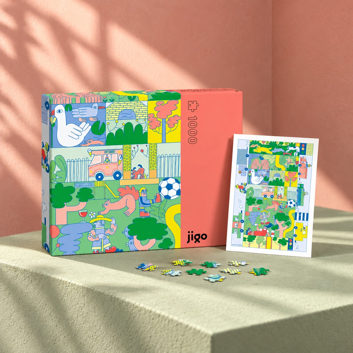 RYE by Aysha Tengiz – 1000-piece jigsaw puzzle box, art poster and puzzle pieces