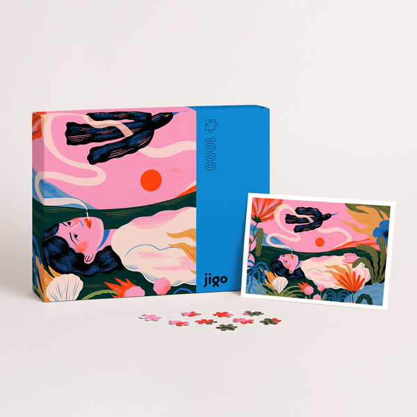 Bold & vibrant Puzzle – BURNING by Clara Super Duper (500 & 1000