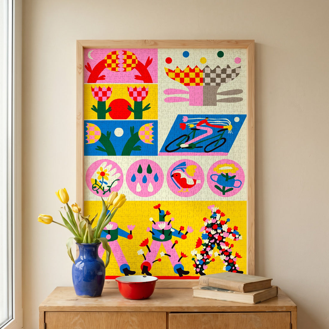 NATURE GROWING by Anastacia Sholik – framed jigsaw puzzle styled on the wall
